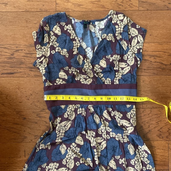 Boden Blue and Yellow Floral Midi Dress - Picture 7 of 10